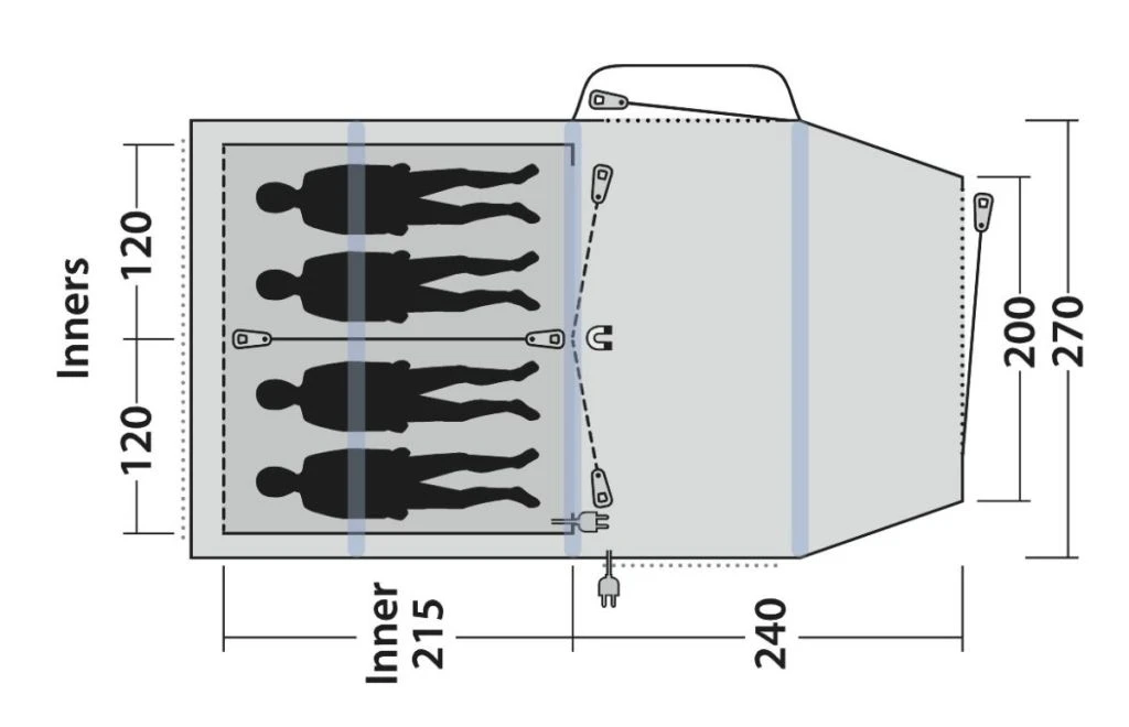 Outwell Rosedale 4PA Air Tent 6 Outwell Rosedale 4PA Air Tent - Image 6