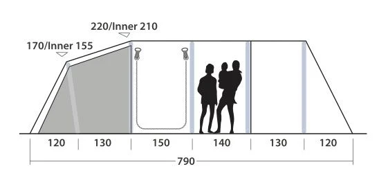 Outwell Wood Lake 7ATC Air Tent 5 Outwell Wood Lake 7ATC Air Tent - Image 5