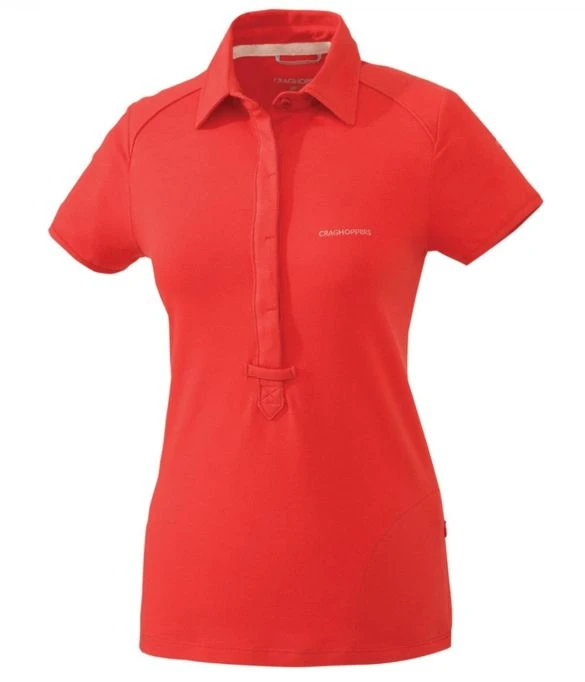 Craghoppers Womens Nosilife Gabriela Polo Shirt - Red 1 Craghoppers Womens Nosilife Gabriela Polo Shirt - Red