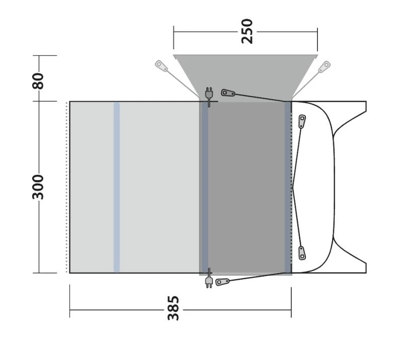 Outwell Blossburg 380 Drive Away Air Awning 7 Outwell Blossburg 380 Drive Away Air Awning - Image 7