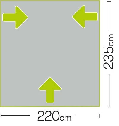 Quest Falcon 220 Poled Porch Caravan Awning 3 Quest Falcon 220 Poled Porch Caravan Awning - Image 3