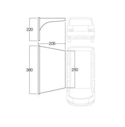 Vango AirBeam Sky Canopy 2.5m 27 Vango AirBeam Sky Canopy 2.5m -Easy Camp Shop airbeam sky canopy for caravan motorhomes 25m3