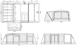 Outdoor Revolution Airedale 6.0SE Air Tent -Easy Camp Shop airedale 6se floorplan