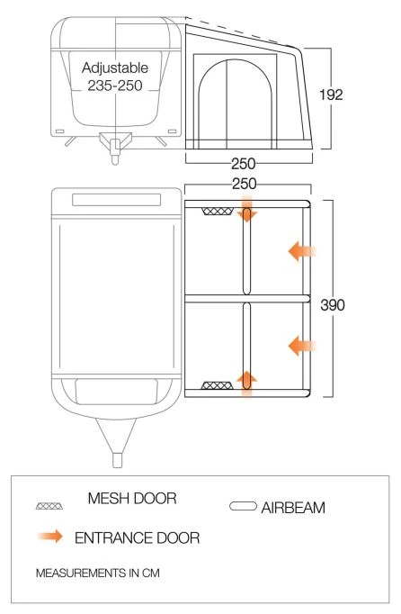 Vango Balletto Air 390 Elements ProShield 390 Awning 2 Vango Balletto Air 390 Elements ProShield 390 Awning - Image 2