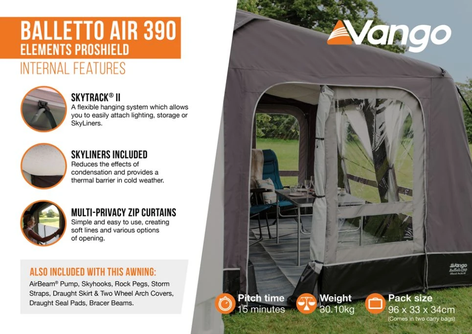 Vango Balletto Air 390 Elements ProShield 390 Awning 8 Vango Balletto Air 390 Elements ProShield 390 Awning - Image 8