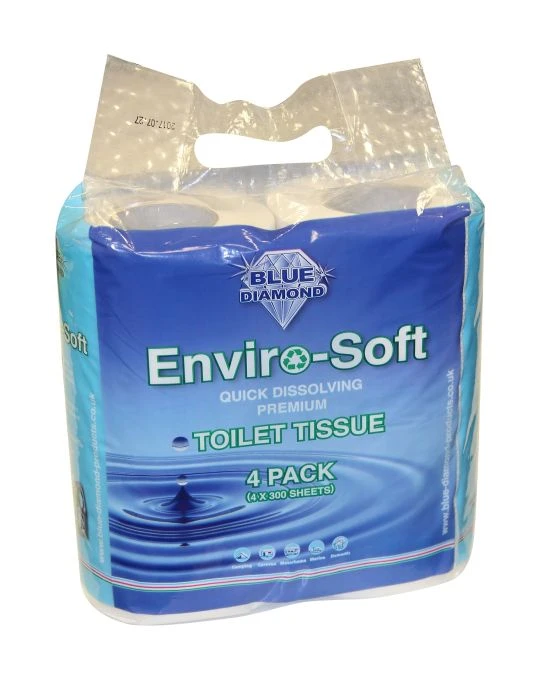 Blue Diamond Enviro-Soft Premium Toilet Tissue 4 Pack 1 Blue Diamond Enviro-Soft Premium Toilet Tissue 4 Pack