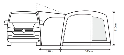Outdoor Revolution Cayman Cacos Air SL Low Driveaway Awning 8 Outdoor Revolution Cayman Cacos Air SL Low Driveaway Awning - Image 8