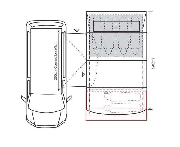 Outdoor Revolution Cayman Cacos Air SL Low Driveaway Awning 3 Outdoor Revolution Cayman Cacos Air SL Low Driveaway Awning - Image 3