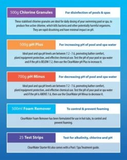 Clearwater Hot Tub Chemical Starter Kit -Easy Camp Shop ch0018