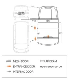Vango Cove II Low Air Drive Away Awning -Easy Camp Shop cove ii air low floorplan high 1