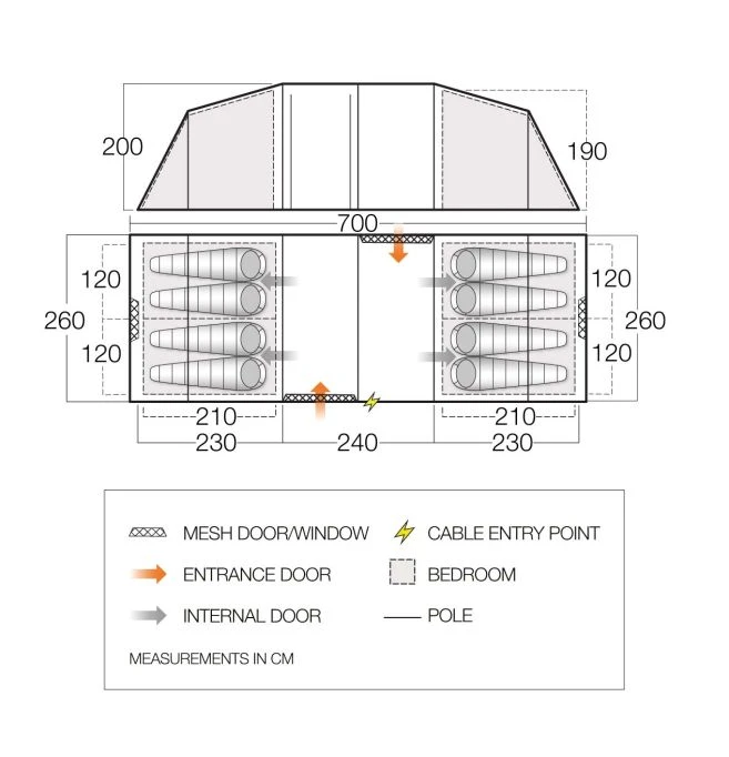 Vango Castlewood 800XL Tent Package 4 Vango Castlewood 800XL Tent Package - Image 4