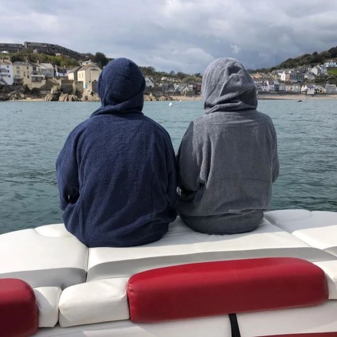 Junior Changing Dry Robe, Deep Navy 4 Junior Changing Dry Robe, Deep Navy - Image 4