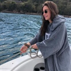 Adult Changing Dry Robe, Rock Grey -Easy Camp Shop juniors rock grey changing robe3 2