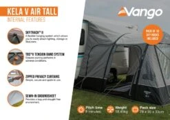 Vango Kela V Tall AirAway Drive Away Awning -Easy Camp Shop kela v air tall2