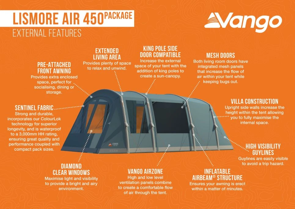 Vango Lismore Air 450 Tent Package 10 Vango Lismore Air 450 Tent Package - Image 10