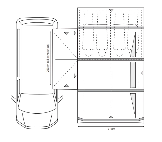 Outdoor Revolution Movelite T4E High Drive Away Awning 2 Outdoor Revolution Movelite T4E High Drive Away Awning - Image 2