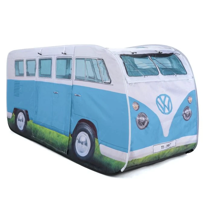 Volkswagen VW Campervan Kids Blue Pop Up Tent 2 Volkswagen VW Campervan Kids Blue Pop Up Tent - Image 2