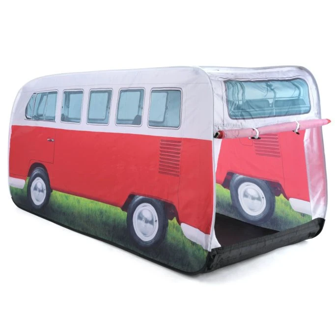 Volkswagen VW Campervan Kids Red Pop Up Tent 2 Volkswagen VW Campervan Kids Red Pop Up Tent - Image 2