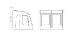 Outdoor Revolution Sportlite Caravan/Motorhome Air 320L Awning -Easy Camp Shop orca1001 floorplan