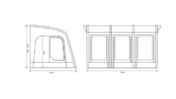 Outdoor Revolution Sportlite Air 400 Awning -Easy Camp Shop orca1010 whitebackground florrplan
