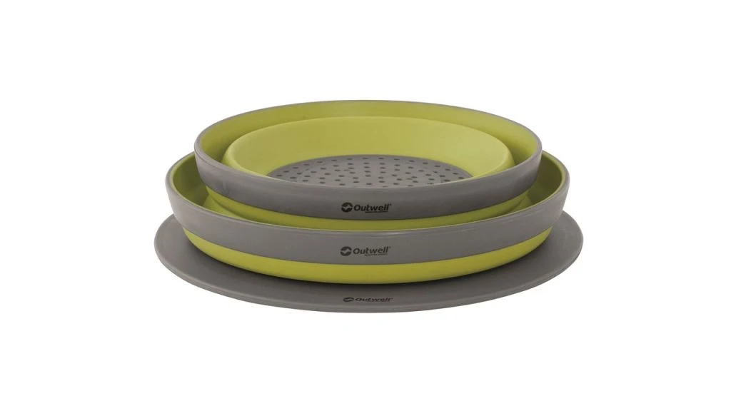 Outwell Collaps Bowl & Colander Set Shadow Green 2 Outwell Collaps Bowl & Colander Set Shadow Green - Image 2