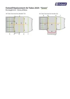 Outwell Air Repair Tube Green 610cm - 725cm -Easy Camp Shop outwell tube kit green