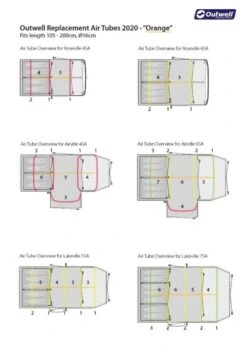 Outwell Air Repair Tube Orange 105cm - 200cm -Easy Camp Shop outwell tube kit orange