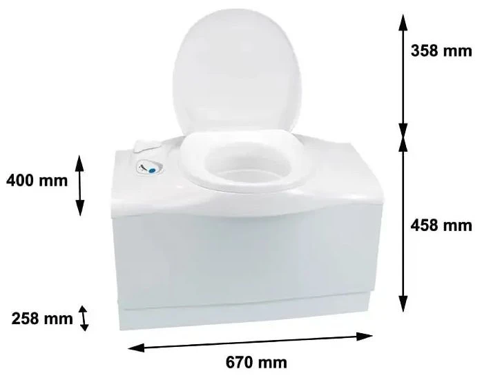 Thetford C402C Cassette Toilet And Door - Right Hand 2 Thetford C402C Cassette Toilet And Door - Right Hand - Image 2