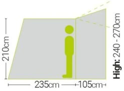 Quest Falcon 300 High Poled Drive Away Awning -Easy Camp Shop quest falcon 300 poled drive away awning high 3