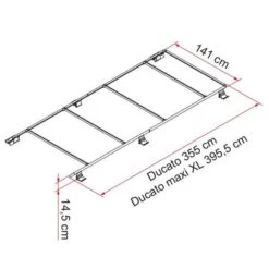 Fiamma Fiat Ducato Roof Rail -Easy Camp Shop roof rail ducato