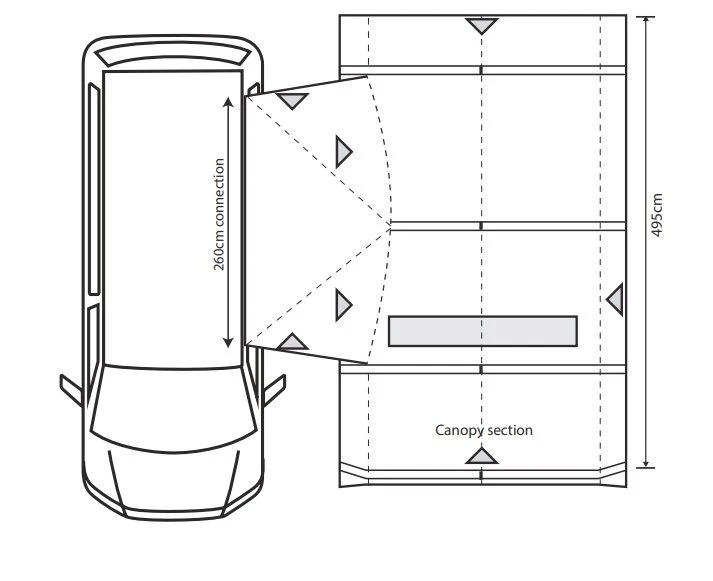 Outdoor Revolution Movelite T4E PC Midline Awning 2 Outdoor Revolution Movelite T4E PC Midline Awning - Image 2