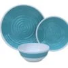 Outdoor Revolution Premium 12pc Melamine Plate And Bowl Set Pastel Blue