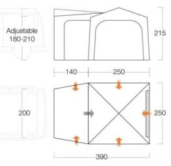 Vango Tailgate Hub Low Awning -Easy Camp Shop tailgate hub lowmain1