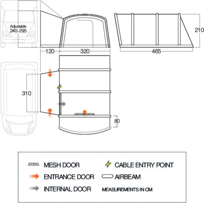 Vango Galli III Tall Air Drive Away Awning 2 Vango Galli III Tall Air Drive Away Awning - Image 2
