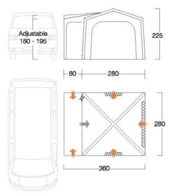 Vango Agora VW Air Drive Away Awning -Easy Camp Shop vango 2021 awnings floorplan agora vwmain