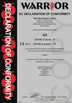 Warrior Grey Anti-Glare Lens Spectacle One Size - 12 Pack 6 Warrior Grey Anti-Glare Lens Spectacle One Size - 12 Pack -Easy Camp Shop warrior grey anti glare lens spectacle one size declaration